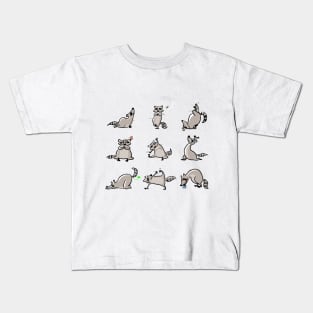 Raccoon Yoga Kids T-Shirt